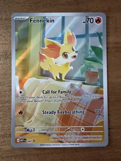 Pokemon Fennekin MEP 080 - Black Star Promo ME04: Chaos Rising ETB Promo (#3) - Image 1