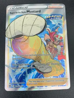 Rapid Strike Style Mustard TG27/TG30 Full Art Brilliant Stars Pokemon NM 2022 - Image 1