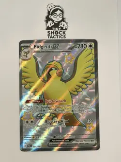 Pokemon Pidgeot ex 221/091 SV Paldean Fates Ultra Rare Holo Full Art NM - Image 1