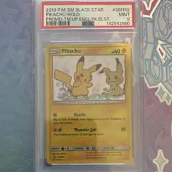 Pokemon TCG Pikachu SM Black Star Promo Holo SM162 2019 PSA 9 - Image 1