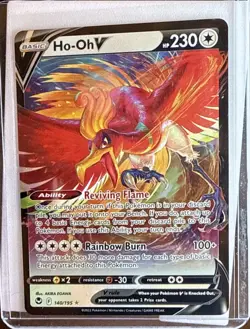 Ho-Oh V 140/195 Holo V Rare Silver Tempest Pokemon NM/M SIT Holo Holo - Image 1