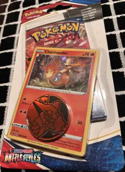 Pokemon TCG Charmander Battle Styles SWSH092 Promo Holo - Image 1