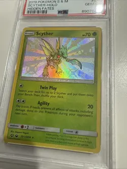 2019 PSA 10 Scyther #SV1 Pokemon Hidden Fates Sun & Moon - Image 2