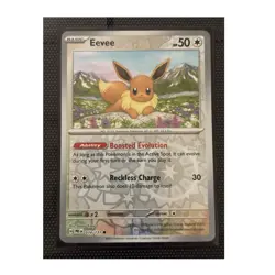 Pokemon Eevee Basic Common Reverse Holo Sv: Prismatic Evolutions 074/131 HP 50 - Image 1