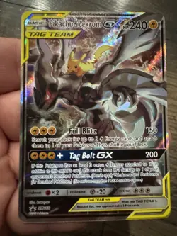 Pokemon TCG Pikachu & Zekrom GX SM168 Promo Holo TAG TEAM 240 HP English - Image 1