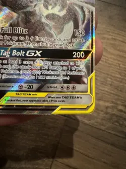 Pokemon TCG Pikachu & Zekrom GX SM168 Promo Holo TAG TEAM 240 HP English - Image 2
