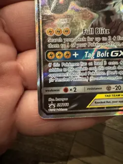 Pokemon TCG Pikachu & Zekrom GX SM168 Promo Holo TAG TEAM 240 HP English - Image 3