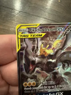 Pokemon TCG Pikachu & Zekrom GX SM168 Promo Holo TAG TEAM 240 HP English - Image 4