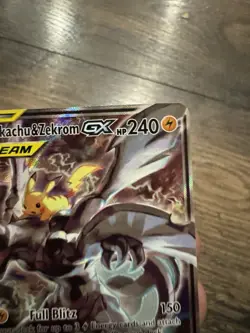 Pokemon TCG Pikachu & Zekrom GX SM168 Promo Holo TAG TEAM 240 HP English - Image 5