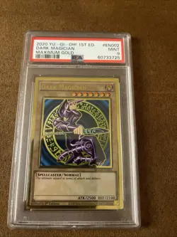 2020 Yu-Gi-Oh! 1st Edition EN002 Dark Magician Maximum Gold PSA 9 - Image 1