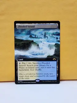 1x EXTENDED ART Flooded Strand, NM, MH3, Magic: the Gathering, MtG - Image 1