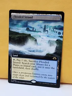 1x EXTENDED ART Flooded Strand, NM, MH3, Magic: the Gathering, MtG - Image 2