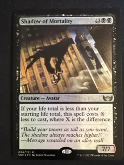 1x Foil Shadow of Mortality (94) Streets of New Capenna LP MTG Magic x1 MKE - Image 1