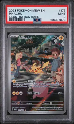 Pokemon Pikachu TCG Card 173/165 SV Scarlet & Violet 151 PSA 9 - Image 1