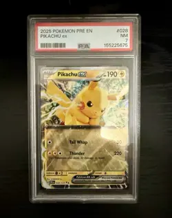 Pokemon Pikachu TCG EX Prizmatic Evolutions Holo Rare Card 28/131 - Image 1