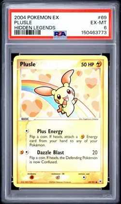 Plusle #69 PSA 6 Non-Holo Ex Hidden Legends Pokemon Card 🔥⚡ - Image 1