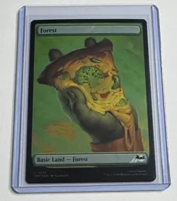 Forest #257 Teenage Mutant Ninja Turtles Full Art Surge Foil Land MTG NM/M - Image 2