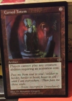 Cursed Totem. Mirage. Lightly Played. Free Shipping - Image 1