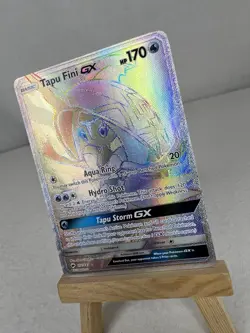 Tapu Fini GX 152/147 Rainbow Secret Ultra Rare 2017 Pokemon Burning Shadows NM - Image 3