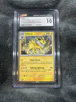 Jolteon 169 CGC Gem Mint 10 Black Star Promo Prismatic Evolutions Holo Pokemon - Image 1