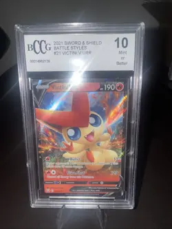 Pokemon TCG SWSH Battle Styles Victini V 021/163 Ultra Rare Holo NM - Image 1