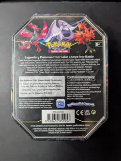 Crown Zenith Tin [Galarian Moltres] - Pokemon TCG - 4 Packs & promo *SEALED* - Image 2