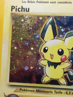 Pokemon TCG Pichu 12/111 LP 🌀 SWIRL 🌀 Neo Genesis French Holo Rare Card - Image 2