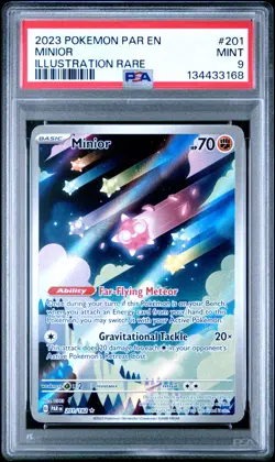 2023 POKEMON PAR EN-PARADOX RIFT ILLUSTRATION RARE #201 MINIOR PSA 9 - Image 1