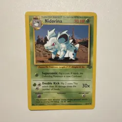 Pokemon Nidorina Uncommon Jungle 1999 70 HP Double Kick 40/64 Unlimited Regular - Image 1