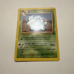 Pokemon Nidorina Uncommon Jungle 1999 70 HP Double Kick 40/64 Unlimited Regular - Image 2
