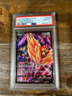 POKEMON 2022 Astral Radiance Full Art ZAMAZENTA V #TG22 PSA 10 Gem Mint RARE - Image 1