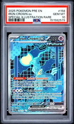 Pokemon TCG Iron Crown EX 158/131 SIR Holo Prismatic Evolutions - PSA 10 - Image 1