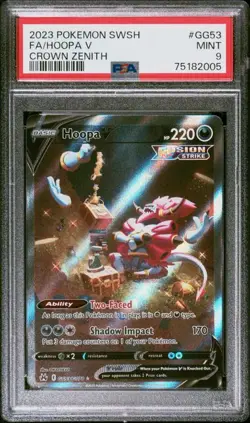 2023 Pokemon SWSH Crown Zenith GG53 Hoopa V Full Art PSA 9 - Image 1
