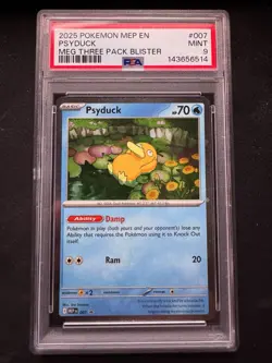 2025 Pokemon Psyduck Black Star Promo 007 PSA 9 - Image 1
