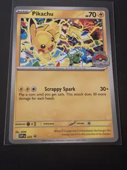 Pokemon 2025 World Championship Pikachu Black Star Promo SVP 225 - Image 1