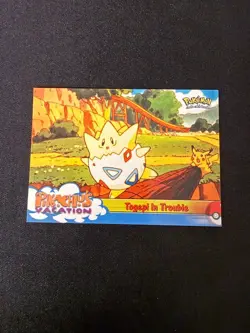 #45 Togepi in Trouble NM - Topps Pokemon Pikachu's Vacation Blue Logo - Image 1
