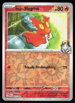 Ethan's Slugma 035/182 Common Destined Rivals Pokemon Reverse Holo Near Mint - Image 1