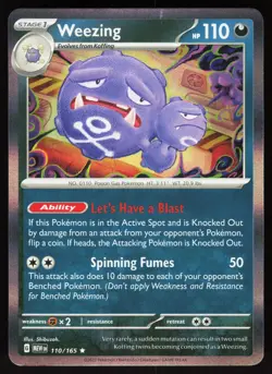 Weezing 110/165 Rare 151 Pokemon Holo Near Mint - Image 1