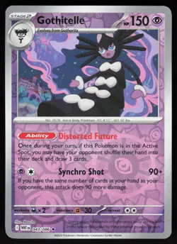 Gothitelle 043/086 Holo Rare White Flare Pokemon Reverse Holo Near Mint - Image 1