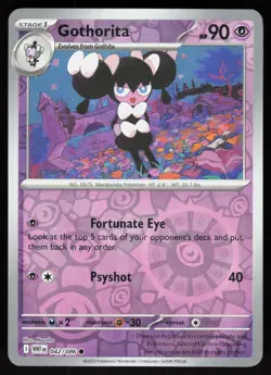 Gothorita 042/086 Common White Flare Pokemon Reverse Holo Near Mint - Image 1