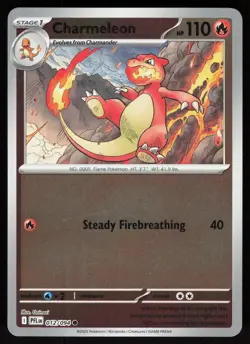 Charmeleon 012/094 Common Phantasmal Flames Pokemon Reverse Holo Near Mint - Image 1