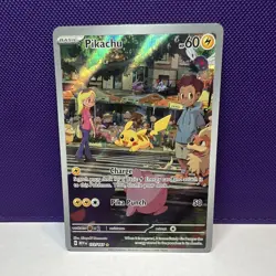 Pokemon Pikachu 173/165 Scarlet & Violet 151 Illustration Rare Holo 2023 60 HP - Image 1