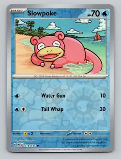 Reverse Holo Slowpoke #018/131 Common SV: Prismatic Evolutions Pokemon - Image 1