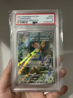 Pokemon Charmander PSA 8 2023 SVP English Holo Promo #044 Obsidian Flames - Image 1