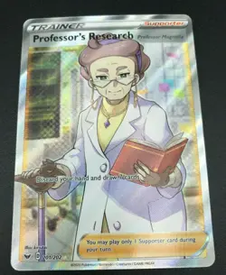 Professor's Research FULL ART Supporter 201/202 Pokemon Sword & Shield Base NM - Image 1