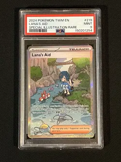 Pokemon TCG Twilight Masquerade 219/167 Lana’s Aid - PSA 9 Graded - Image 1