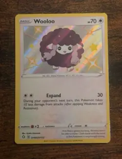 Pokemon TCG Wooloo ( SV103/SV122 ) Shining Fates Shiny Vault Holo 70 HP ENGLISH - Image 1