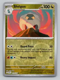 Reverse Holo Shelgon #113/159 Common SV09: Journey Together Pokemon - Image 1