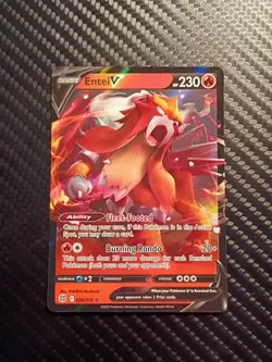 Pokemon TCG Entei V 022/172 Swsh09: Brilliant Stars Holo NM - Image 1