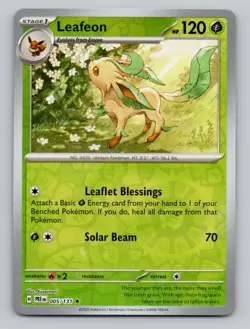 Reverse Holo Leafeon #011/167 Uncommon SV06: Twilight Masquerade Pokemon - Image 1